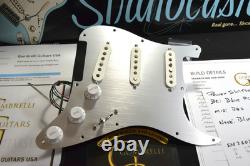 Silver Beatle Loaded Fender Stratocaster Pickguard with NAMM Select pickups