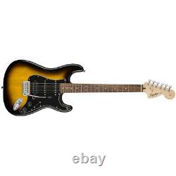 Squier Affinity HSS Stratocaster Electric Guitar Brown Sunburst with Fender Play
