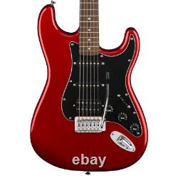 Squier Affinity HSS Stratocaster Electric Guitar Candy Apple Red + Fender Play