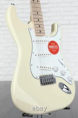 Squier Affinity Series Stratocaster Electric Guitar Olympic White with Maple