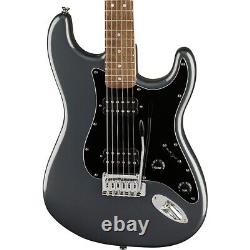 Squier Affinity Series Stratocaster HH Electric Guitar Charcoal Frost Metallic