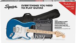 Squier Affinity Series Stratocaster HSS Pack, Lake Placid Blue w Frontman