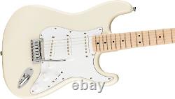 Squier Affinity Series Stratocaster White Pickguard Olympic White maple neck