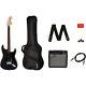 Squier Affinity Stratocaster Hss Guitar Pack With15g Amp Charcoal Frost Metallic