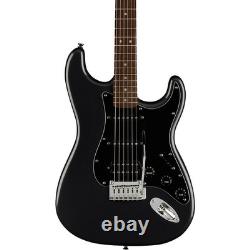 Squier Affinity Stratocaster HSS Guitar Pack with15G Amp Charcoal Frost Metallic