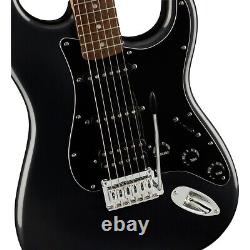 Squier Affinity Stratocaster HSS Guitar Pack with15G Amp Charcoal Frost Metallic