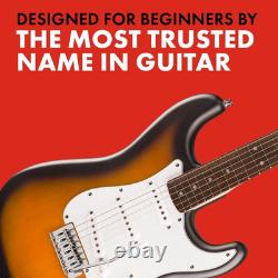 Squier Debut Series Stratocaster Electric Guitar, Beginner Guitar Sunburst