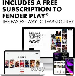 Squier Debut Series Stratocaster Electric Guitar, Beginner Guitar Sunburst