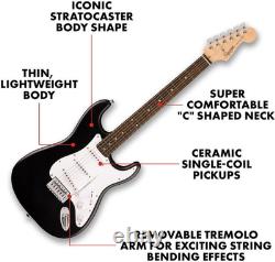 Squier Debut Series Stratocaster Electric Guitar, Beginner Guitar, with 2-Year W