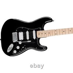 Squier FSR Affinity Stratocaster HSS, Maple Fingerboard, Black Pickguard, Black