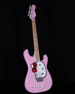 Squier LTD Hello Kitty Stratocaster with Gig Bag, Maple FB, Pink