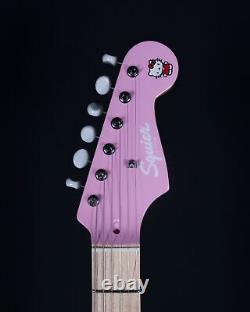 Squier LTD Hello Kitty Stratocaster with Gig Bag, Maple FB, Pink