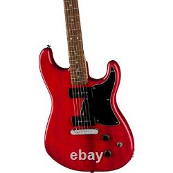 Squier Paranormal Strat-O-Sonic Laurel Fingerboard Guitar Crimson Red Trans