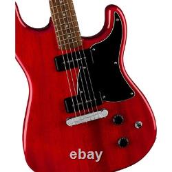 Squier Paranormal Strat-O-Sonic Laurel Fingerboard Guitar Crimson Red Trans