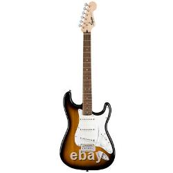 Squier SSS Stratocaster Electric Guitar Brown Sunburst with Fender Play