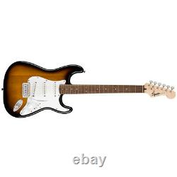 Squier SSS Stratocaster Electric Guitar Brown Sunburst with Fender Play