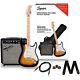 Squier Sonic Stratocaster Guitar Pack With Fender Frontman 10g Amp Sunburst