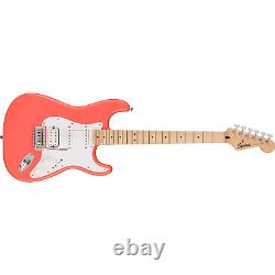 Squier Sonic Stratocaster HSS Guitar, Maple Fingerboard, White Pickguard, Tahiti