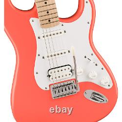 Squier Sonic Stratocaster HSS Guitar, Maple Fingerboard, White Pickguard, Tahiti