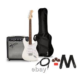 Squier Sonic Stratocaster LE Guitar Pack wFender Frontman 10G Amp Arctic White