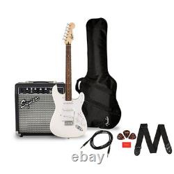 Squier Sonic Stratocaster LE Guitar Pack wFender Frontman 10G Amp Arctic White