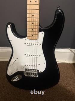 Squier Sonic Stratocaster Left Handed Electric Guitar Black 6 String Tremolo