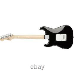 Squier Stratocaster Electric Guitar Pack with 10G Amplifier and Gig Bag, Black