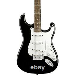 Squier Stratocaster Electric Guitar Pack with Fender Frontman 10G Amp Black