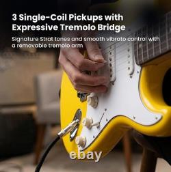 Squier Stratocaster Timeless Graffiti Yellow with Three Squier Single-coil Pickups