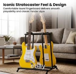 Squier Stratocaster Timeless Graffiti Yellow with Three Squier Single-coil Pickups