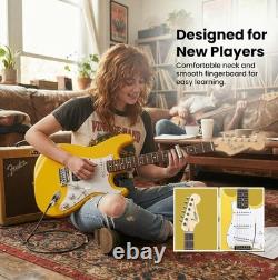 Squier Stratocaster Timeless Graffiti Yellow with Three Squier Single-coil Pickups