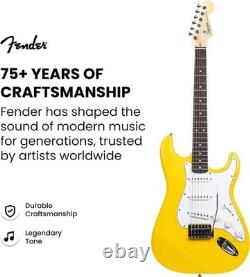 Squier Stratocaster Timeless Graffiti Yellow with Three Squier Single-coil Pickups