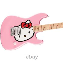 Squier by Fender LIMITED EDITION Hello Kitty Stratocaster Pink Electric Guitar