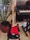 Squire Fender Stratocaster Black Withsolid Red Pickguard, Upgraded Electronics
