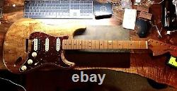Stratocaster Body -Spalted Maple Finished, DIY-AND Fender Roasted Maple Neck 70s