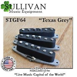 Stratocaster Custom Shop Pickups Hand Wound Texas Grey fits Fender Strat STGF64