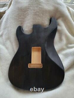Stratocaster Electric Guitar body Custom Woodburn Fender Strat Black Pickguard