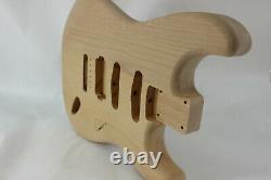 Unfinished Alder HSS Strat Stratocaster body Fits Fender neck J377