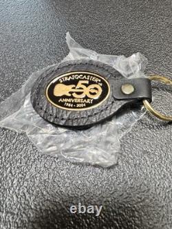 VERY RARE Fender 50th Anniv. Stratocaster Keychain Gold Plated