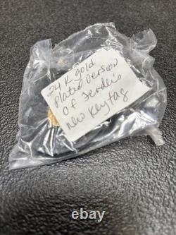 VERY RARE Fender 50th Anniv. Stratocaster Keychain Gold Plated