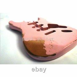 Vintage Pink Electric Guitar Body SSS for Fender Stratocaster Replacement Relic