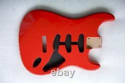 1-piece Strat Corps / Aulne / Candy Pomme Rouge Rouge / Stratocaster- Convient Fender