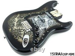 2020 Chargé Fender Limited Edition Noir Stratocaster Paisley Strat Corps