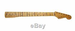 50s Stratocaster Soft''v '' Neck, 21 Vintage-style Frettes, Érable