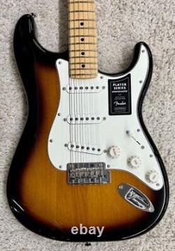 70e anniversaire Fender Player Stratocaster, Manche en érable, Sunburst 2 tons MIM