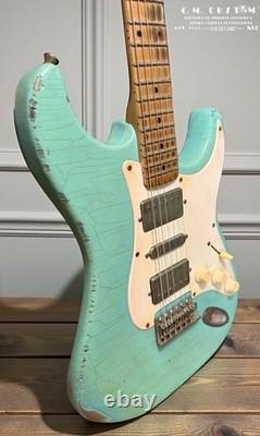 CM Custom Stratocaster des années 1950 Surf Green Heavy Relic à la Journeyman, Danocaster