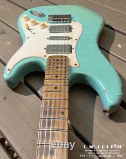 CM Custom Stratocaster des années 1950 Surf Green Heavy Relic à la Journeyman, Danocaster