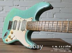 CM Custom Stratocaster des années 1950 Surf Green Heavy Relic à la Journeyman, Danocaster