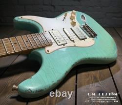 CM Custom Stratocaster des années 1950 Surf Green Heavy Relic à la manière de Journeyman, Danocaster