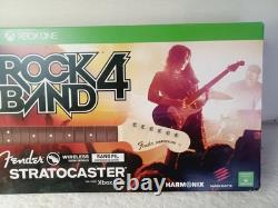 Contrôleur de guitare sans fil Fender Stratocaster Rock Band 4 pour Xbox One, noir, neuf